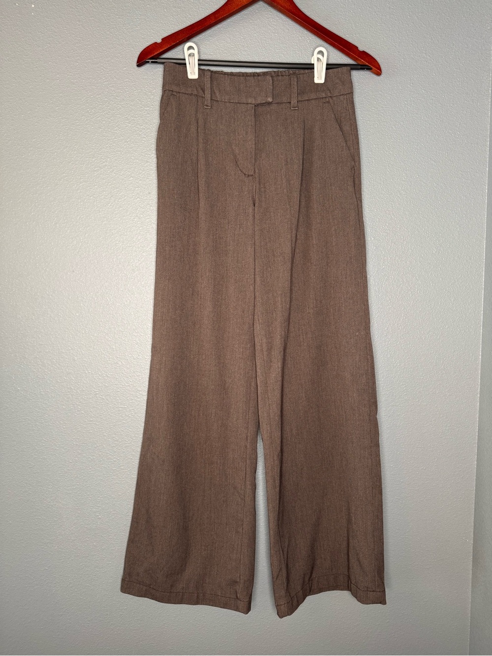 American Eagle Womens 000 Brown Stretch Wide Leg Trouser Pants
